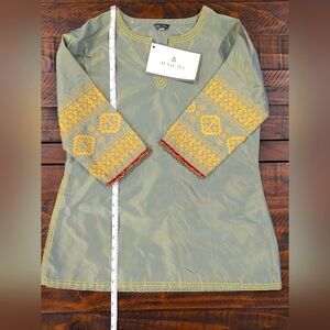 JJ Valaya Couture Embroidered Tunic, size L